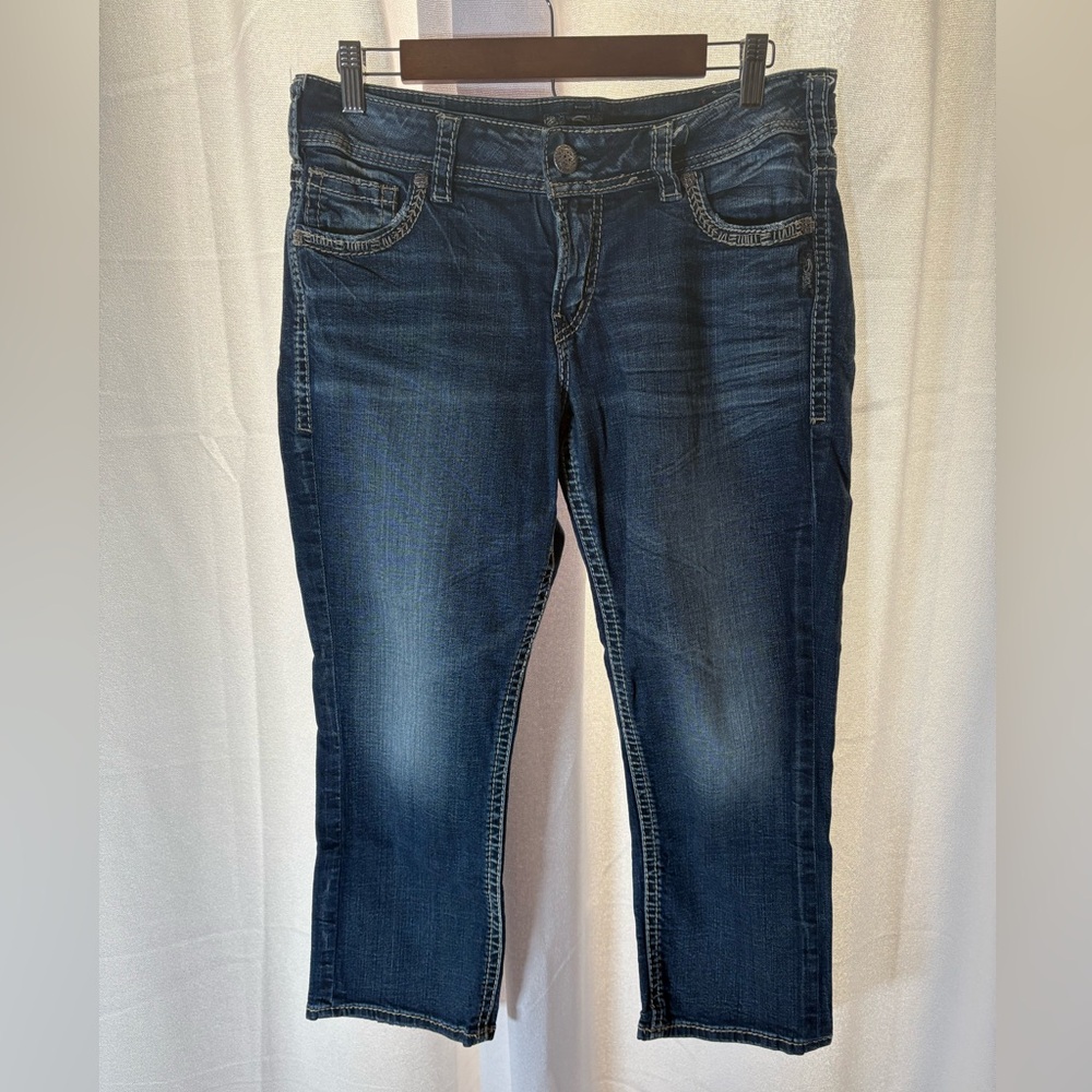 {Silver} Suki Mid Capri‎ W31/L22 1/2 EUC 470